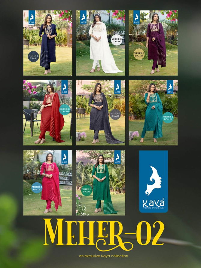 Meher 2 By Kaya Readymade Designer Salwar Suits Catalog